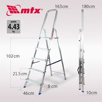 MTX - Escabeau 5 marches - 150 kg, aluminium