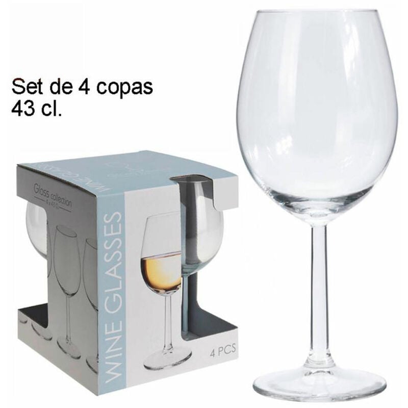 COPAS VINO 43 CL 4 PIEZAS