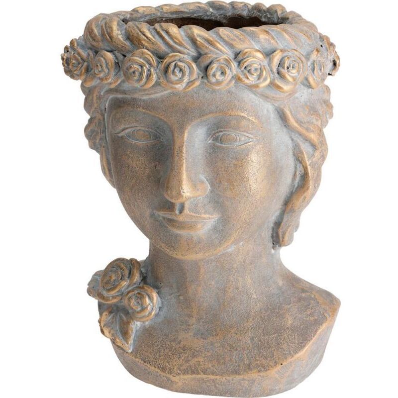 MACETERO FIGURA GRIEGA 20,5X19,5X33 CM