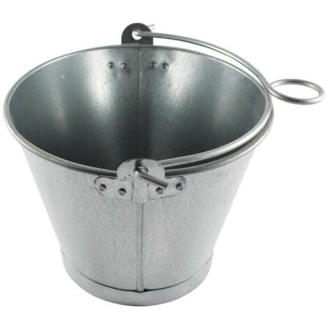 CUBO CHAPA GALVANIZADO ASA ANILLA 30 CM 10 L