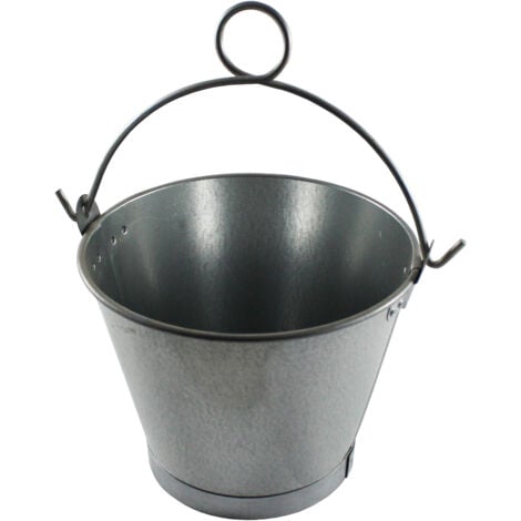 CUBO CHAPA GALVANIZADO ASA ANILLA 30 CM 10 L