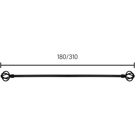 BARRA FORJA EXTENSIBLE 180-310 MUNDI NEGRO