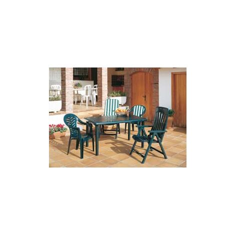 MESA RESINA SEVILLA 180X90CM VERDE