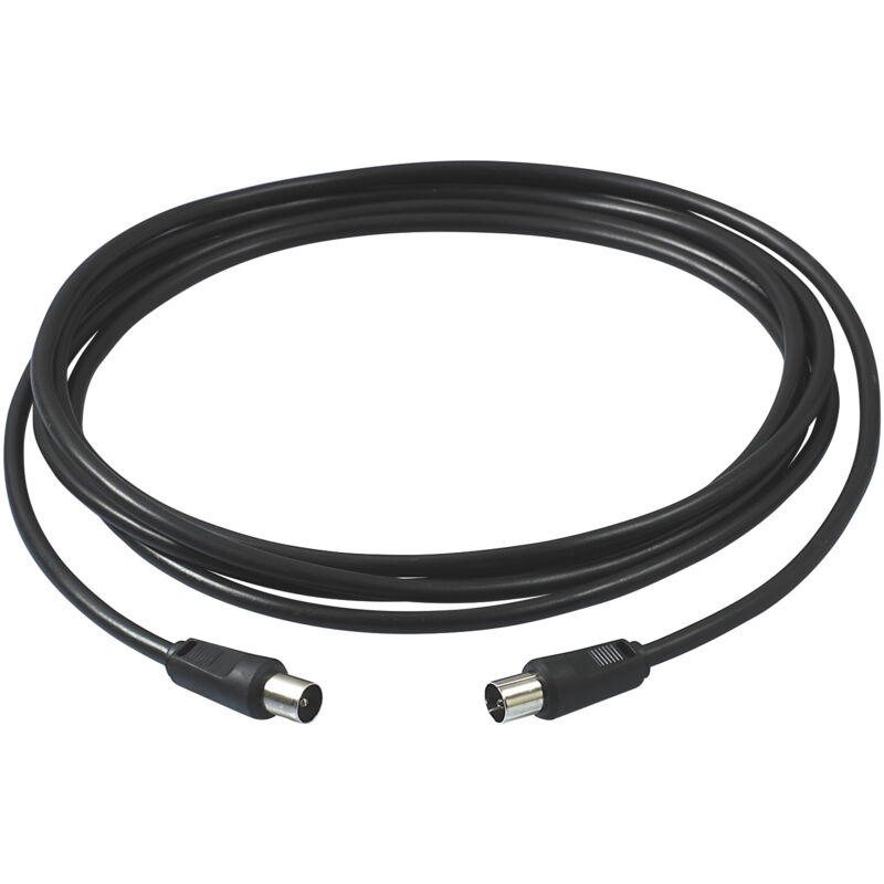VIMAR 0P32418.B Koaxial-Verlängerungskabel 5m, 75 Ohm, Mit Axialem & 90° Stecker – Für TV-Antennenanschluss