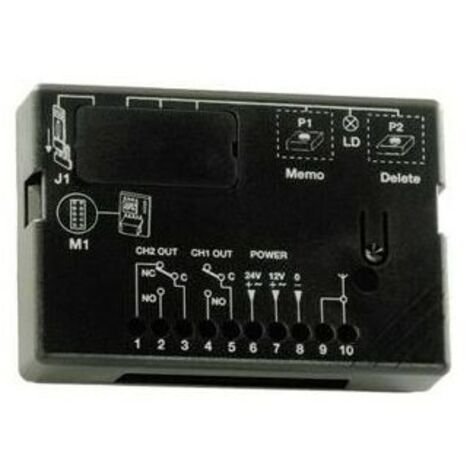telecommande cardin fréquence 433.92 mhz 2 canaux s435 grise