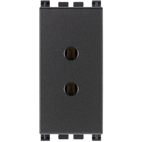 Vimar 16301 Presa Polarizzata 2P 6A 24V Grigio – Per Hi-Fi E Filodiffusione, Serie Idea