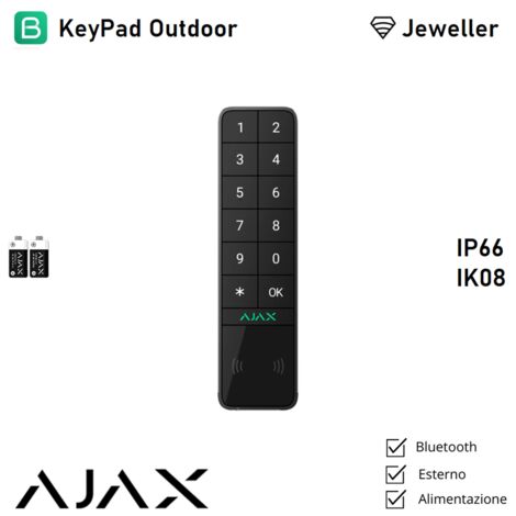99968 - Jeweller - KeyPad Outdoor Jeweller - Farbe black - Ajax drahtlose Sicherheit