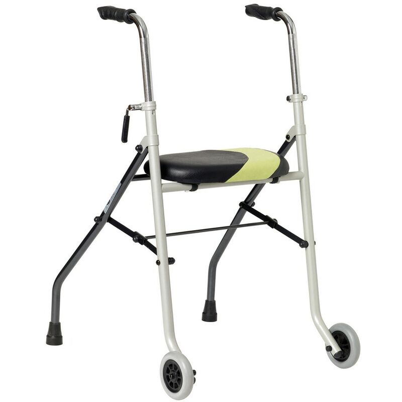 Andador para ancianos | Plegable | Asiento | Acero | Dos ruedas | Actio 2