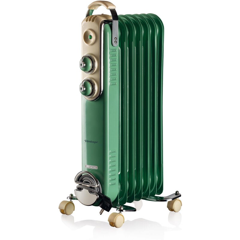 Radiador aceite 837/04, 1500W, 7 elementos, Vintage Verde. ARIETE