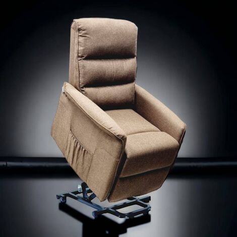 Fauteuil électrique Relax Taiti WS DESIGN Tissu Marron Avec Roulettes