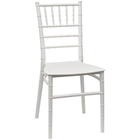 Ws Design – Chaise pliante Chiavarina blanche – Polypropylène – Hauteur d'assise 45 cm – Empilable pour événements et restauration – 4 kg