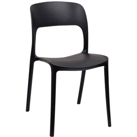 Chaise Rimini en polypropylène Restaurant Pizzeria Noir (1/5)