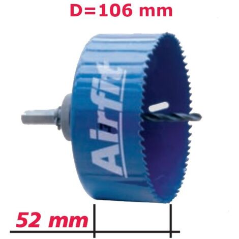 airfit Kreisschneider 106mm,HSS Bimetallmit Aufnahme, für Kunststoff u. Metall