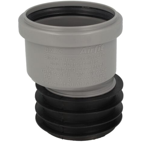 Airfit-Plus Steckmuffe universal PP f dickwandige Rohr DN75/75 exzent, 7575S