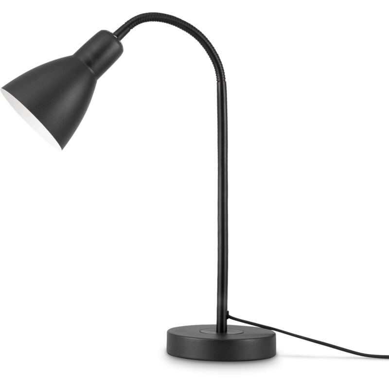 Paco Home LED Büro Schwarz Arbeitszimmer Deko Tischleuchte Schwarz, Schreibtischlampe Tischleuchte E27 Lampe - Tischlampe 3