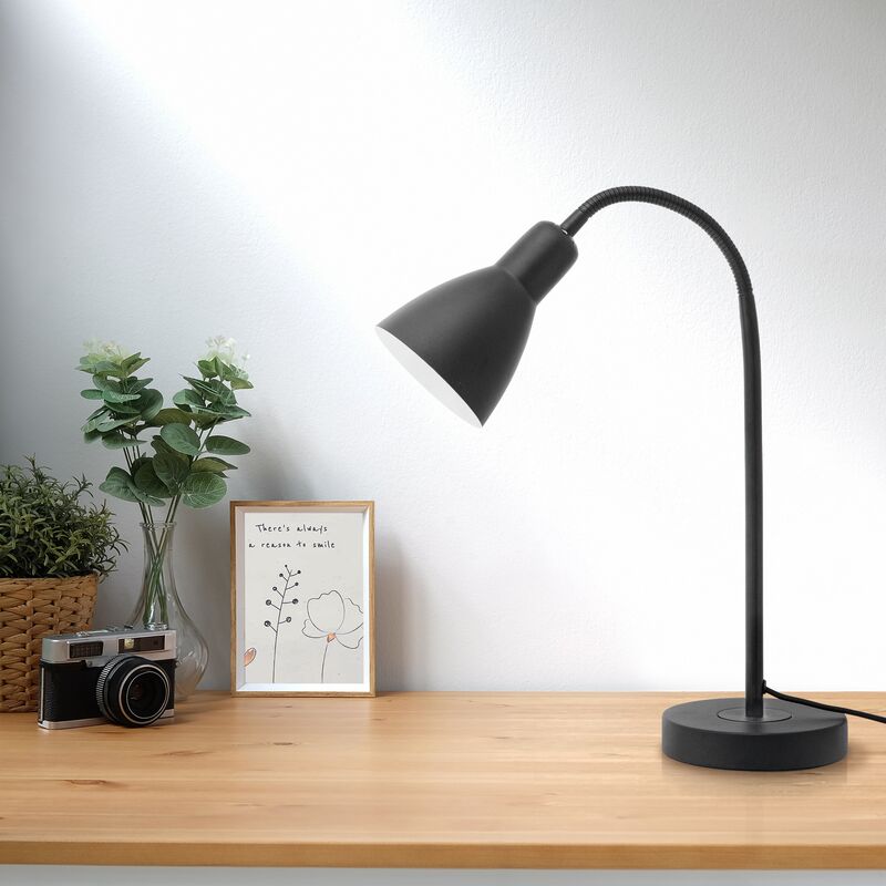 Arbeitszimmer Home Tischleuchte Schwarz Büro Tischlampe Paco - Schwarz, E27 Lampe LED 3 Tischleuchte Deko Schreibtischlampe