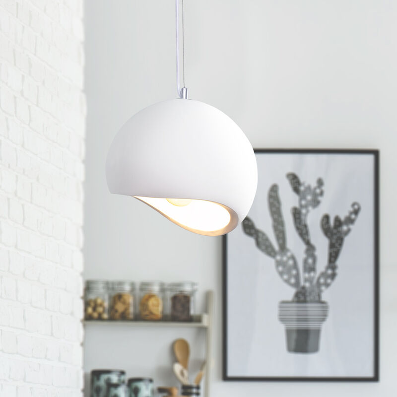 Weiße und silberne Lampe Ø 40 cm VERTIGO LED 24W
