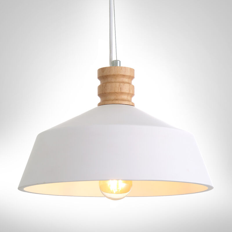 Paco Home Pendelleuchte, E27, Lampe Küche, Höhenverstellbar Esszimmer Wohnzimmer Für ohne Leuchtmittel Gips-Weiß