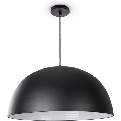 Paco Home Küchenlampe Esstischlampe Weiß cm) Schwarz, Hängelampe Pendelleuchte (Ø40,5 - Modern Esszimmer Industriell Pendelleuchte
