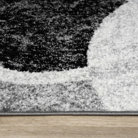 Paco Home Designer Teppich Wohnzimmer Teppich Kreis Muster in Grau Creme Preishammer 60x100 cm