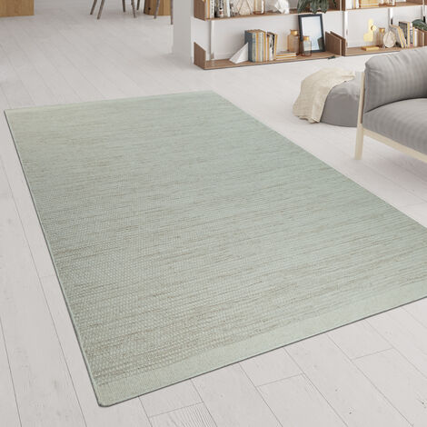 Paco Home Handgewebter Teppich Flachgewebe Skandinavischer Look Meliert Webmuster In Weiß 80x150 cm