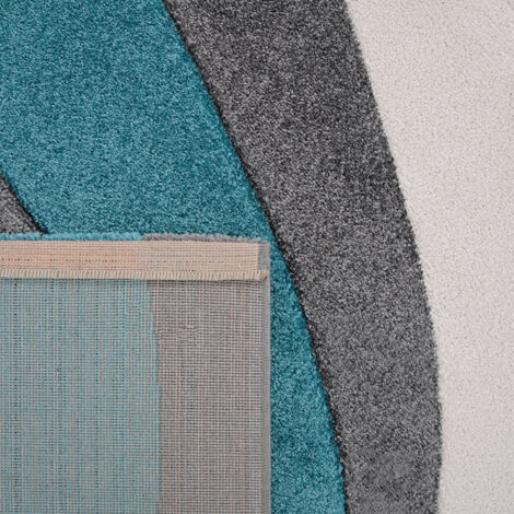 Designer Teppich Modern Konturenschnitt Pastellfarb Produktbild-Vorschau 3