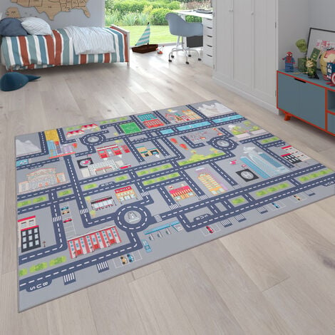 cm Teppich Kurzflor Kinderzimmer Rund 160 Home Spiel Paco Design Ø 3-D Kinder Bär Weiß Grau Weich Motiv