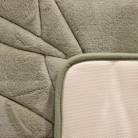 Paco Home Badezimmerteppich Badematte Badteppich Badvorleger Flauschig Memory Foam 3D Grün, 50x80 cm