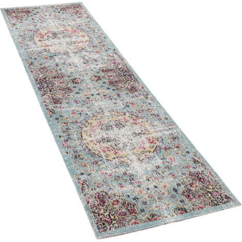 Paco Home In- & Outdoor Teppich Modern Orient Print Terrassen Teppich Türkis 60x100 cm