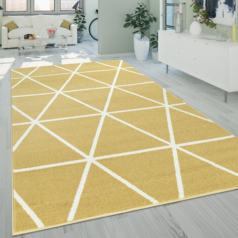 Paco Home Wohnzimmer-Teppich, Kurzflor-Teppich Handgearbeitet, Einfarbig In  Rot 80x150 cm