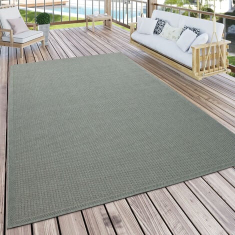 Paco Home Outdoor Teppich Für Grün Küchenteppich Terrasse Und cm Einfarbig Modern Balkon 60x100