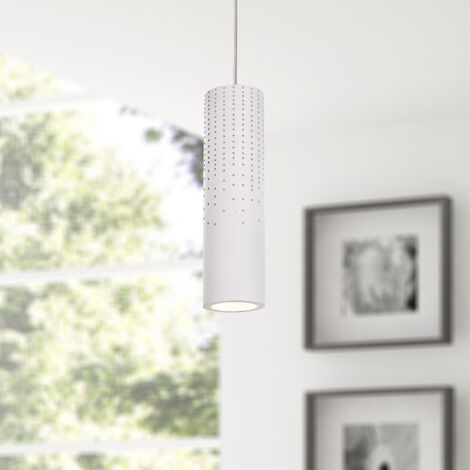 Paco Home Pendelleuchte, GU10, Lampe Für Wohnzimmer Esszimmer Küche,  Höhenverstellbar Gips-Weiß, ohne Leuchtmittel