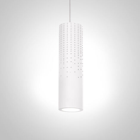 Paco Home Pendelleuchte, GU10, Lampe Esszimmer Gips-Weiß, ohne Küche, Leuchtmittel Wohnzimmer Höhenverstellbar Für