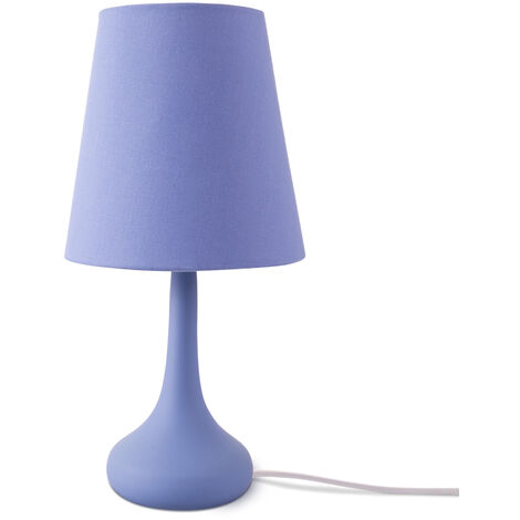 BRILLIANT Lampe Isi Tischleuchte eisen/lil1x C35, E14, 40W, geeignet für  Kerzenlampen (nicht enthalten) Mit Schnurzwischenschalter