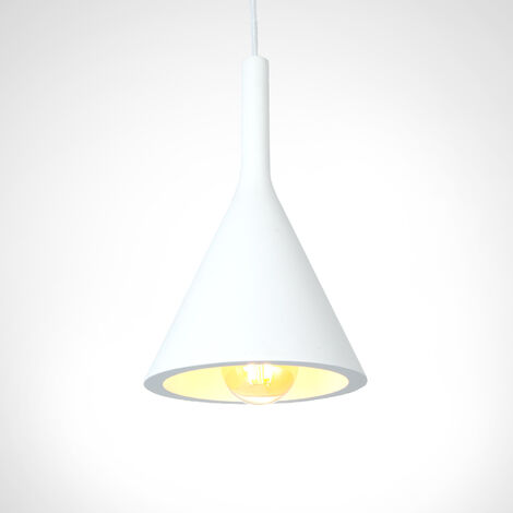 Esszimmer Küche, Wohnzimmer Für Pendelleuchte, Lampe ohne Paco E27, Höhenverstellbar Leuchtmittel Home Gips-Weiß,