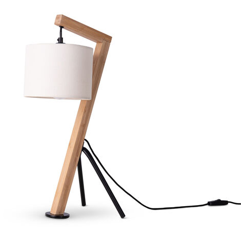 BRILLIANT Lampe Cardu Tischleuchte natur 1x G95, E27, 40W, geeignet für  Normallampen (nicht enthalten) Mit Schnurzwischenschalter