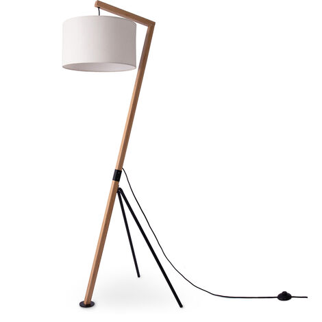 LED Tischleuchte dimmbar Nachttischleuchte Textilschirm DxH 1x Tischlampe 25x49 Cappuccino, warmweiß, 1200Lm matt, cm 13,4W Messing