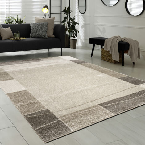Paco Home Designer Teppich Wohnzimmer Teppich Modern Bordüre in Braun Beige Preishammer 80x150 cm (1/5)