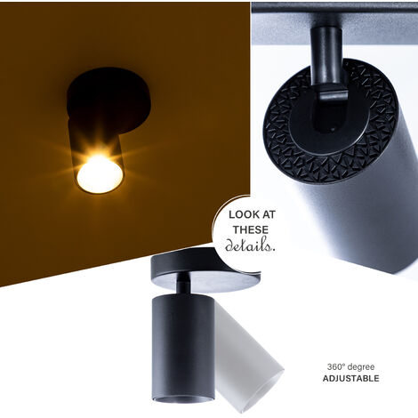 Lampentyp: 3-flammig lang Paco Home Deckenlampe LED Lampe Hochwertige Verarbeitung Einfache Montage Schwenkbare Spots wechselbare GU10 Farbe: Weiß