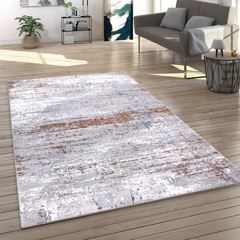 Relaxdays Teppich Läufer Flur 70 x 140 cm, Handmade, Designer  Baumwollteppich modern, Kurzflor Flurteppich, schwarz-weiß