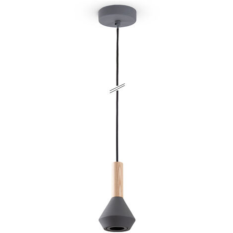 BRILLIANT Lampe Plow Pendelleuchte 3flg schwarz stahl/holz 3x A60, E27, 10W,  geeignet für Normallampen (nicht enthalten) Köpfe schwenkbar