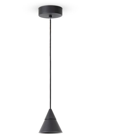 BRILLIANT Lampe, Höhe schwarzmatt/rattan, Kabel 1x Pendelleuchte in / 35cm A60, der E27, 40W, kürzbar einstellbar Arles