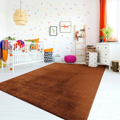Paco Home Wohnzimmer-Teppich, Kurzflor Mit Kreide-Optik, Pastellfarben 3-D- Effekt, In Bunt 80x150 cm
