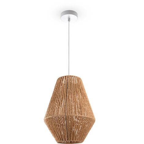 BRILLIANT Lampe, Slope Pendelleuchte einstellbar 1x E27, der / kürzbar 23cm A60, 40W, schwarz/natur, in Kabel Höhe