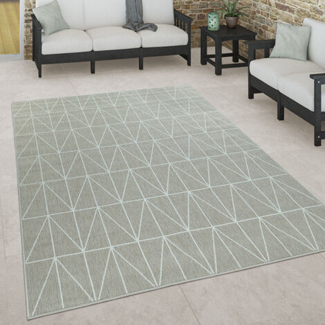 Produktbild von Paco Home Outdoor Teppich Wetterfest & Pflegeleicht Flachgewebe In Sisal- Optik Mit Bordüre UV-beständig Modern Für Balkon, Terrasse, Garten, Wohnzimmer, Grösse:200x280 Cm, Farbe:Anthrazit