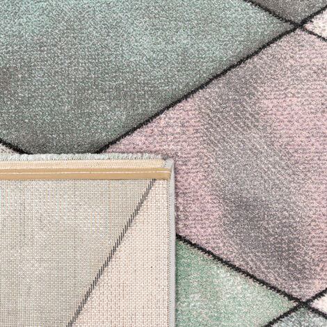 Paco Home Teppich 120x170cm Grau - Kurzflor Läufer Für Wohnzimmer & Flur