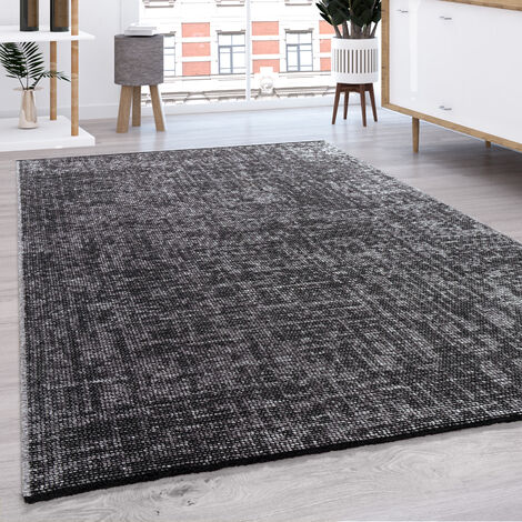 Teppich Wolle / Baumwolle weiß 160 x 230 cm Fransen Streifen