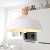 Paco Home Pendelleuchte, E27, Lampe Esszimmer Für Höhenverstellbar Küche, Leuchtmittel Wohnzimmer Gips-Weiß, ohne