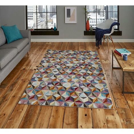 Festival Recycled Cotton Blend Rag Rug in Varied Colourways Indoor and  Outdoor Use 