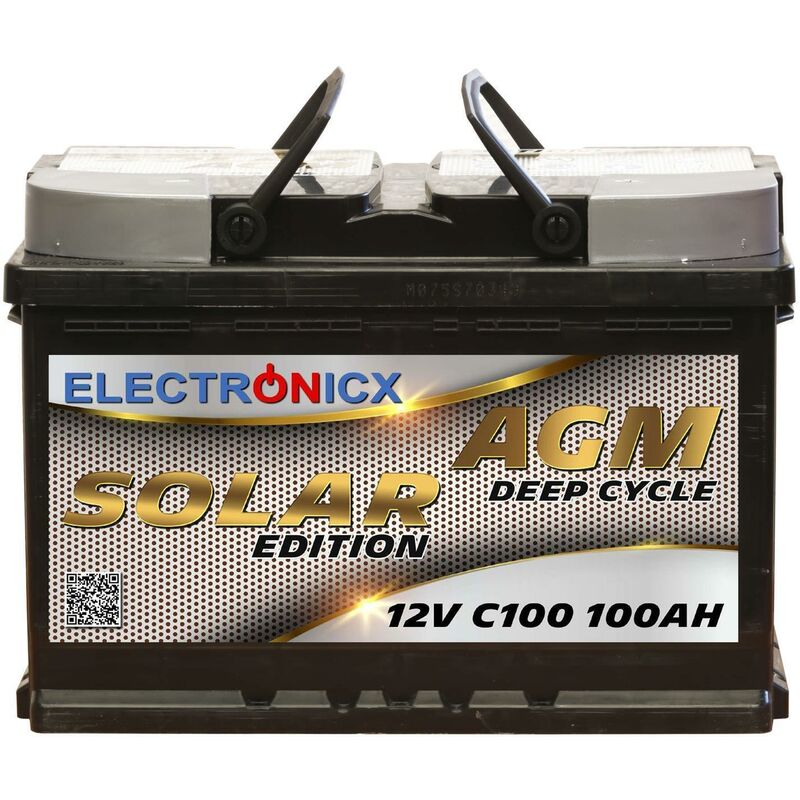 Electronicx Solar Edition Batterie AGM 100 AH 12V Solar Versorgung  Solarbatterie